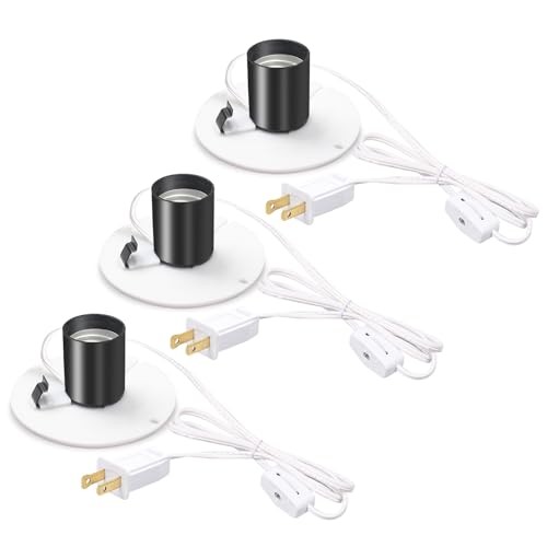 Set Blow Mold Light Kit Replacement,E27 E26 Single Bulb Cord Kit for 3