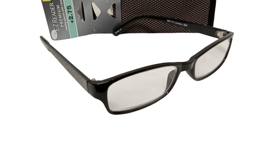 Foster Grant JAMESON BLK Reading Glasses +2.75, +2.50