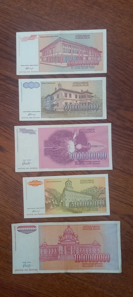 Yugoslavia Hyper-Inflation Banknotes