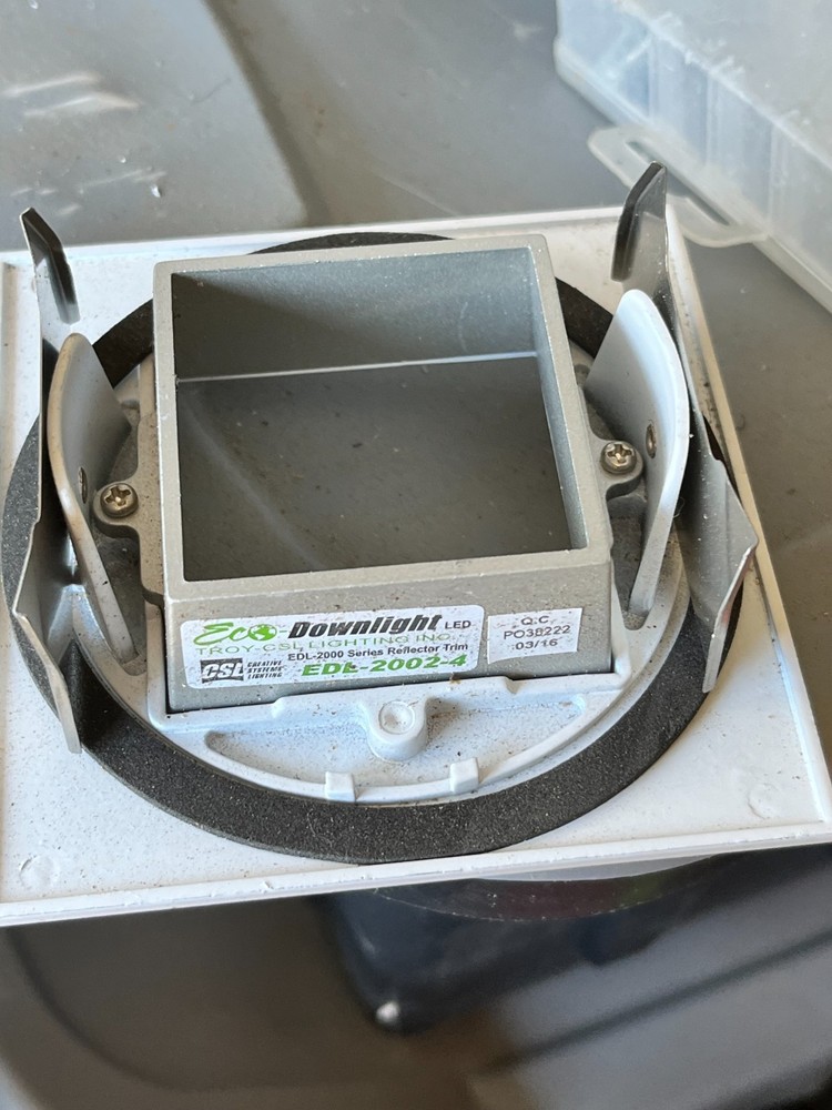 CSL EDL-2000-4 3" Eco-Downlight Square White Reflector Trim