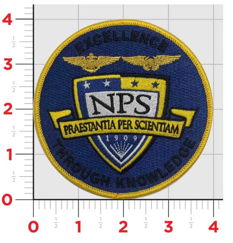NAVY NAVAL POST GRADUATE SCHOOL NPS EMBROIDERED HOOK & LOOP PATCH