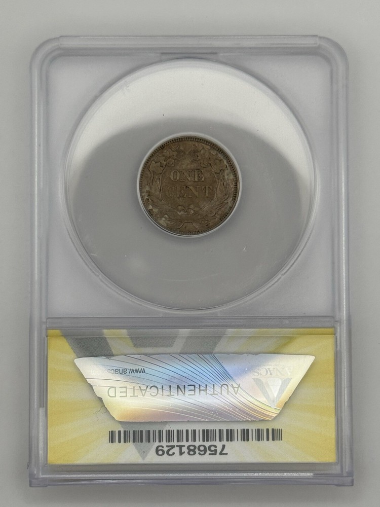 1857 Flying Eagle Cent AU-55 Details ANACS