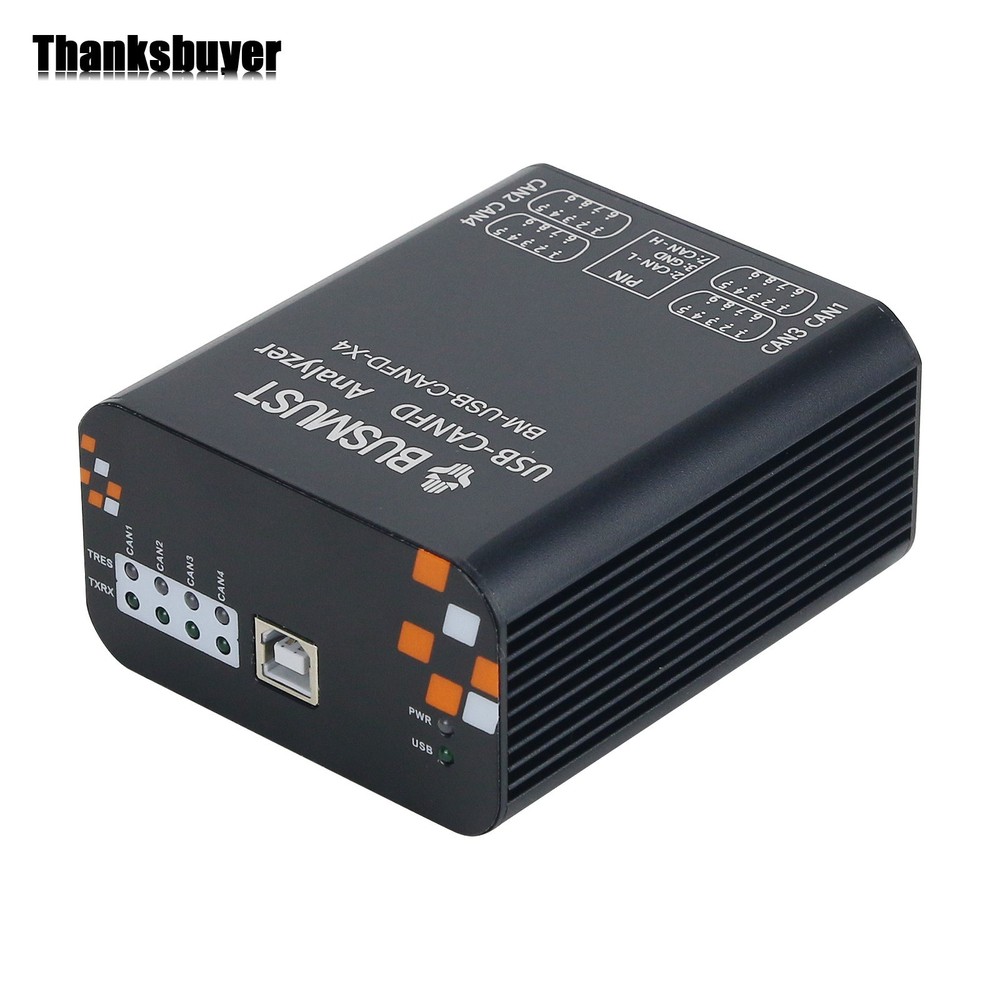 CAN Analyzer 4 Channel CANFD Analyzer USB to CANFD Busmaster Upper Computer pe66