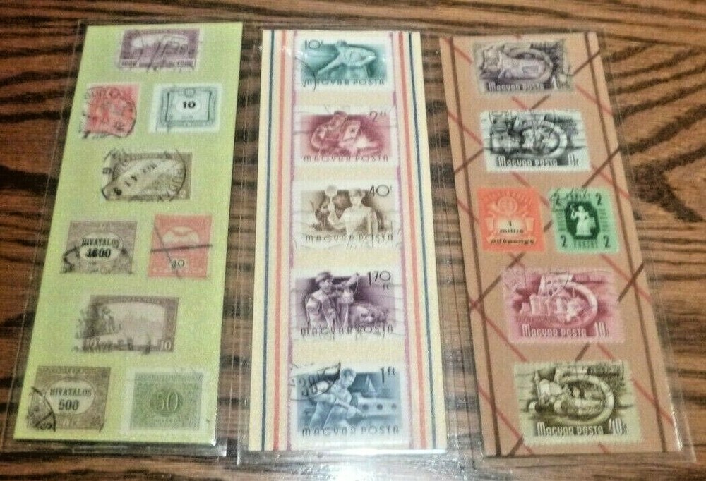 3 BOOKMARKS ~ HUNGARY Laminated POSTAGE STAMPS  ~ Budapest