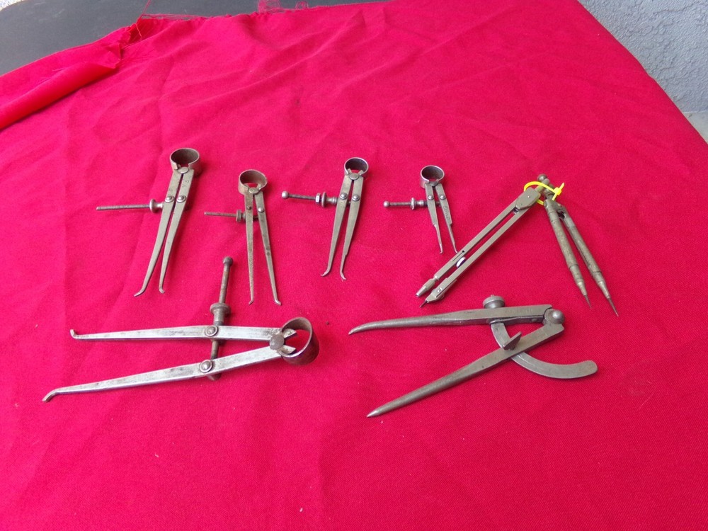 VINTAGE OUTSIDE CALIPERS (8) MACHINIST TOOLS NICE