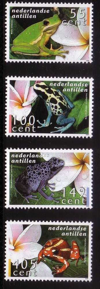 Netherlands - Dutch Antilles Issue 2006 (1636-1639) Frogs