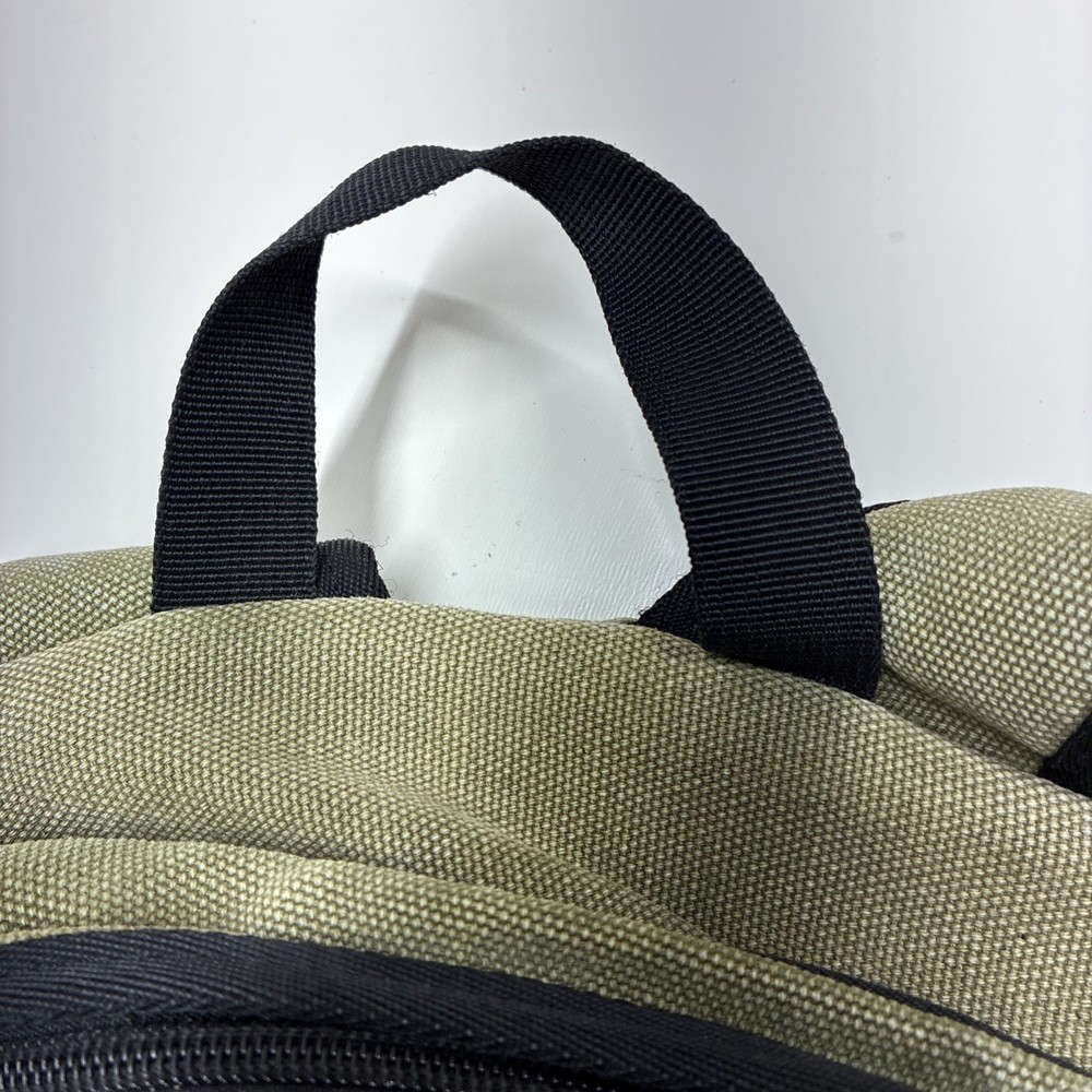 Unbranded Green Canvas Backpack 3 External Zippered Pockets