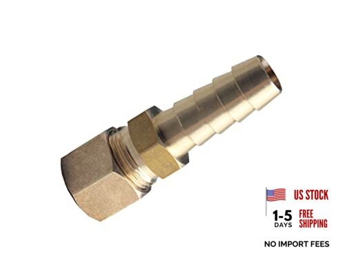 Automatic Transmission Cooler Line Fitting 3/8" Compression to 3/8" Hose Barb