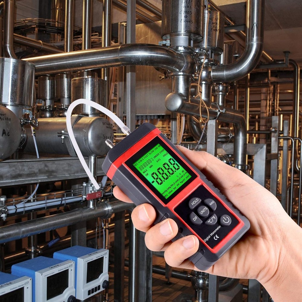 User-Friendly Digital Manometer with Fast Response for HVAC Gas Pressure Testing