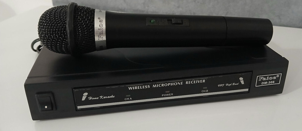 Faioe Professional DM-306 2 Channel Wireless Receiver Microphone with Microphone