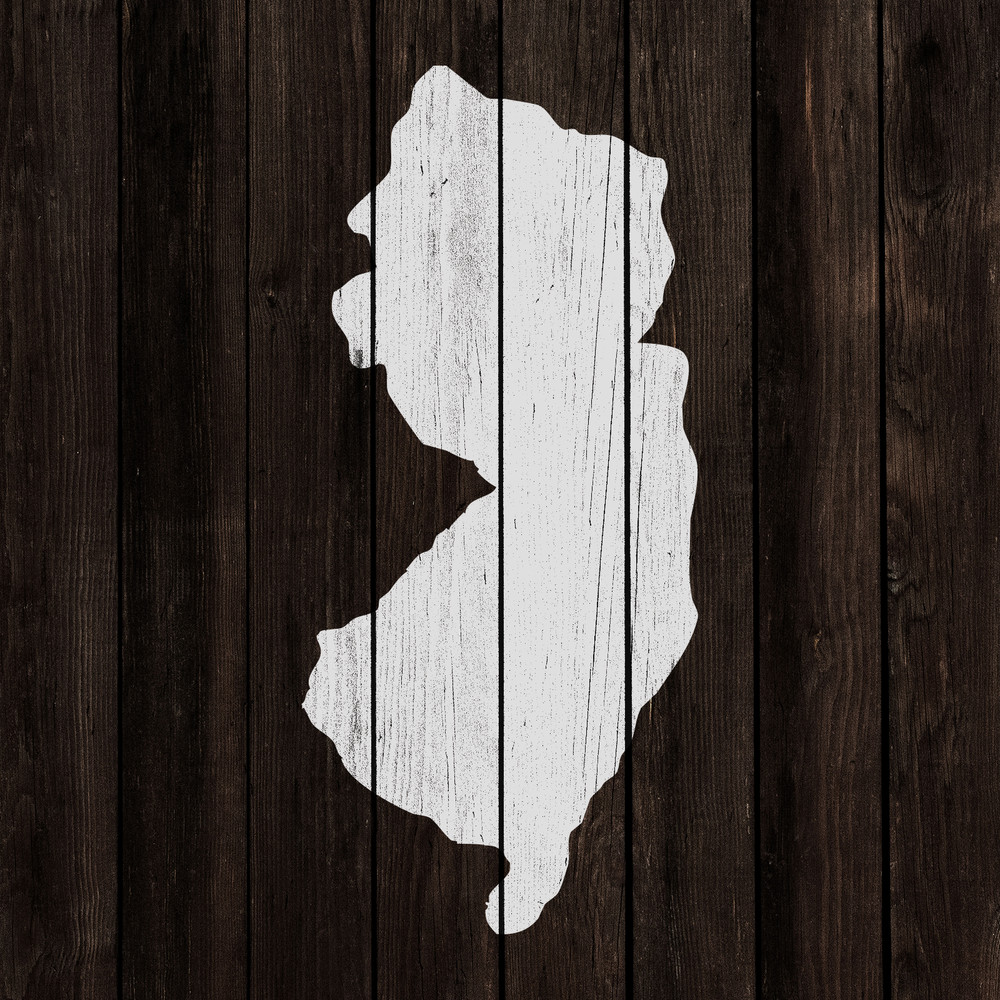 New Jersey State Stencil - Durable & Reusable Mylar Stencils