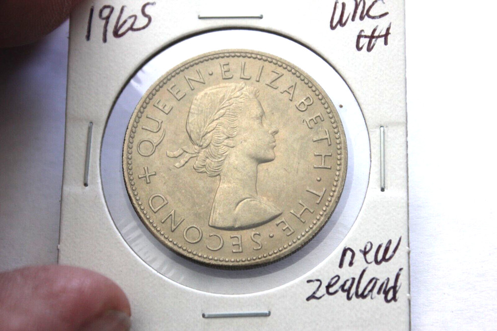1965     UNC+++  NEW ZEALAND  HALF CROWN