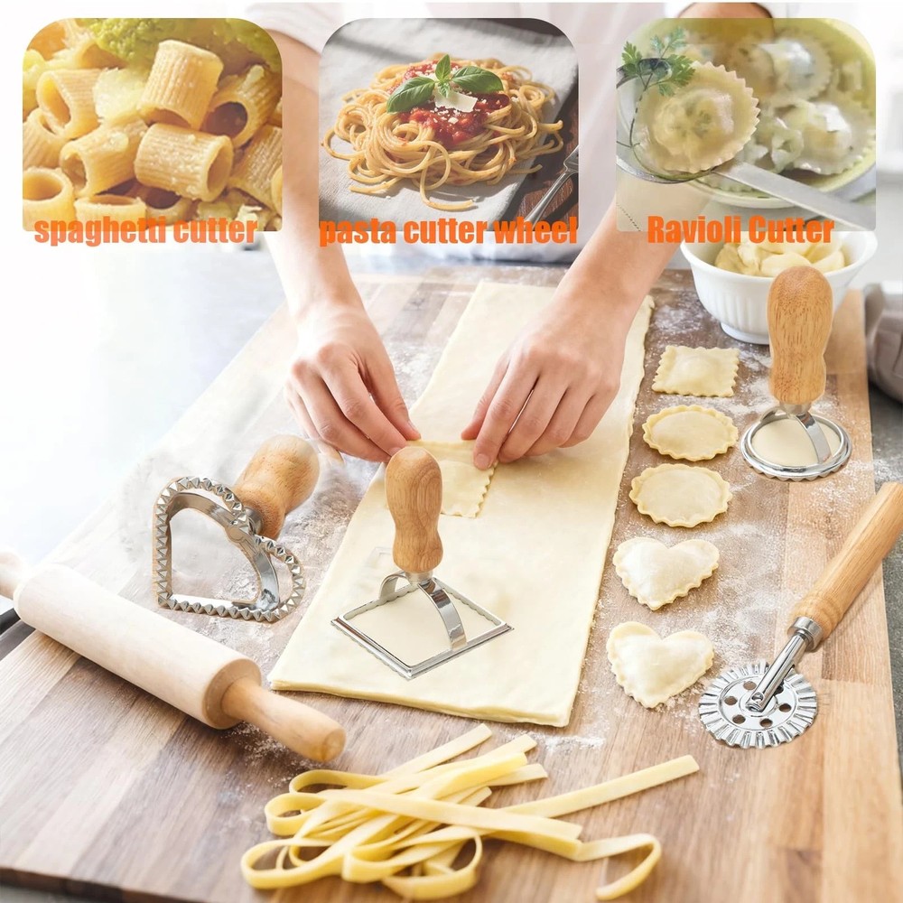 Rotating Pasta Drying Rack with tools