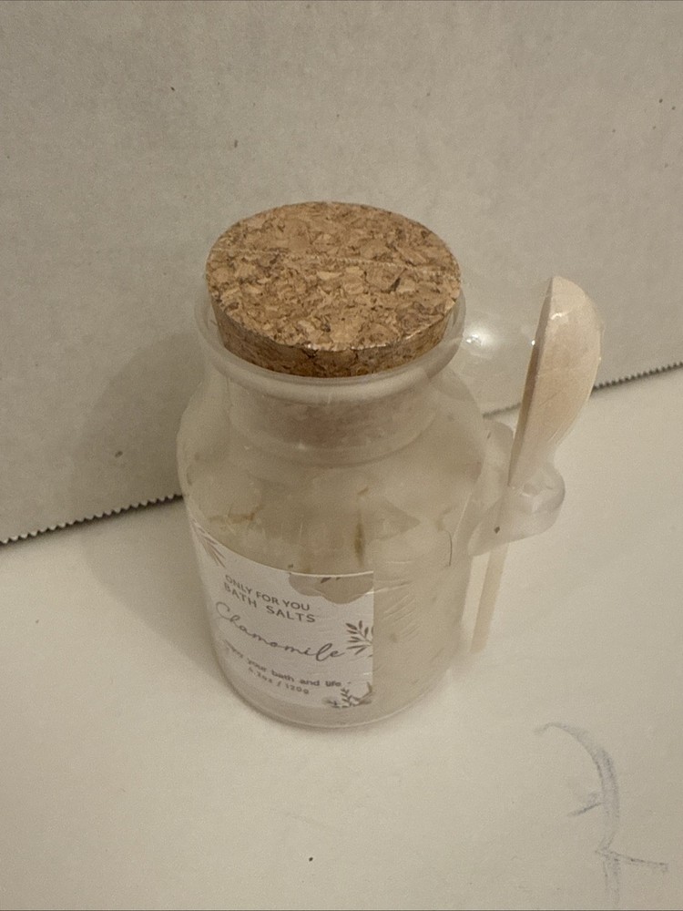 Chamomile Bath Salt 4.2 Oz with Spoon