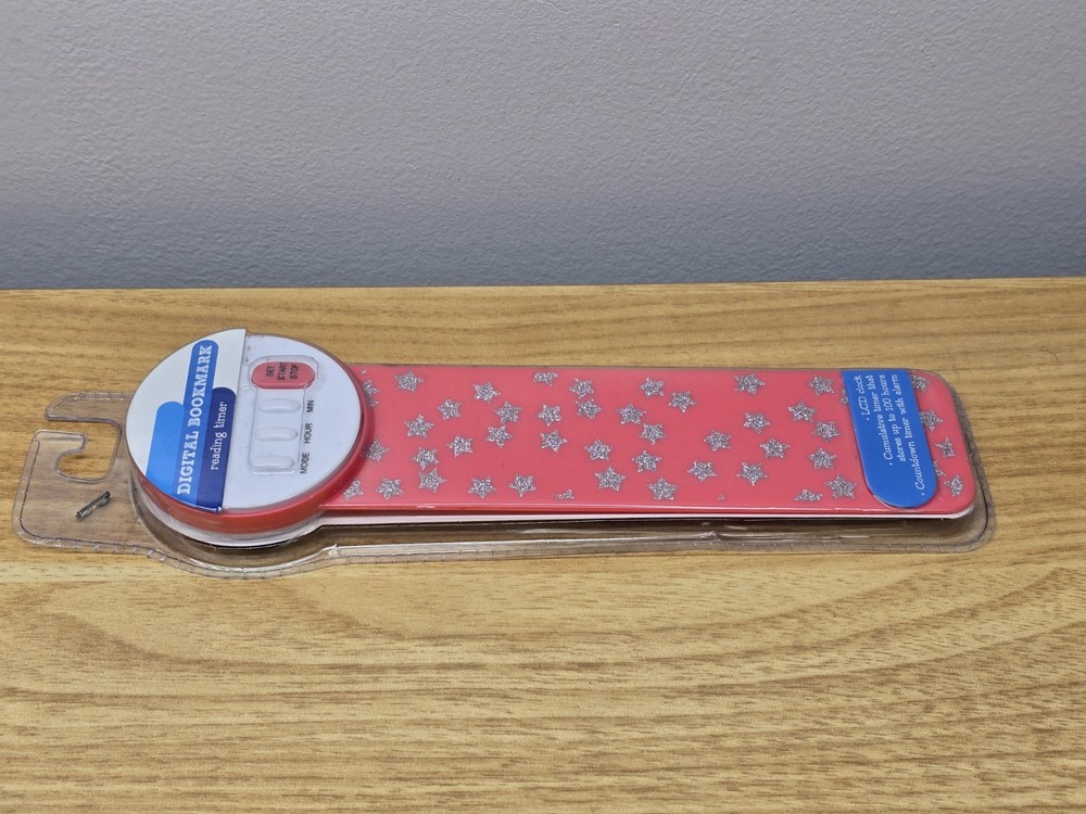 LCD Display Digital Bookmark Red Timer Needs New Battery