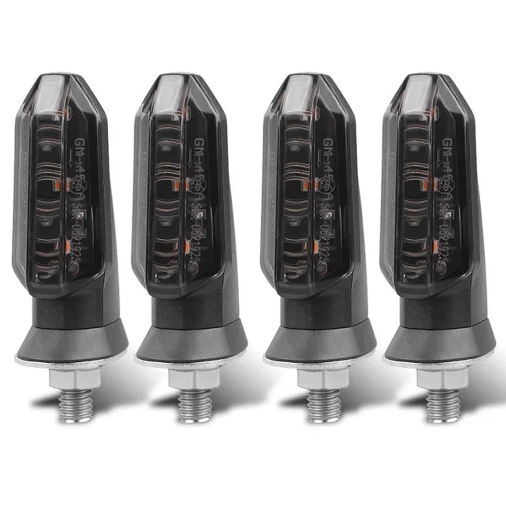 4PC Motorcycle Led Turn Signal Indicator Blinker Amber Light Universal Durable
