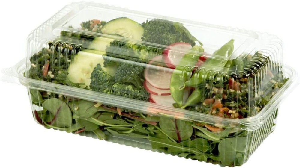 World Centric KL-CS-95 Compostable 9" x 5" x 3" Clear Clamshell 252/CS