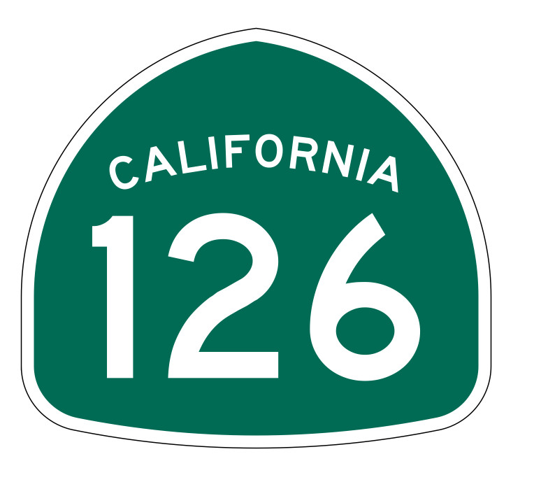 California State Route 126 Sticker Decal