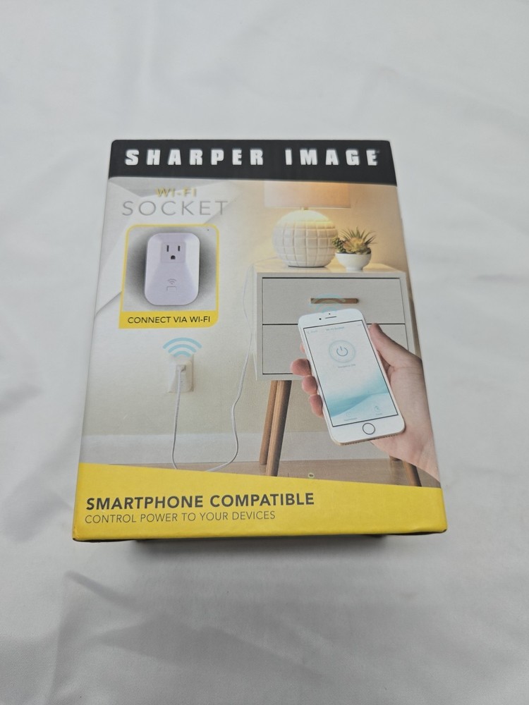 Sharper Image Wi-Fi Socket Outlet Smart Wireless Smartphone iPhone Android NIB