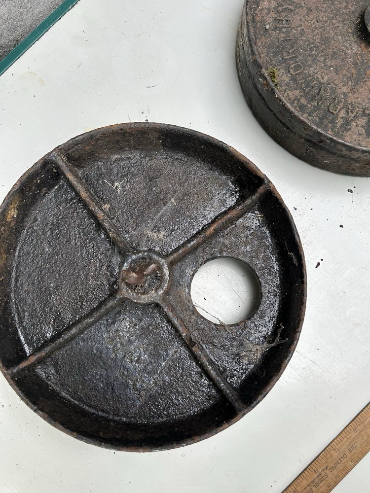 antique, rustic cast iron wheels