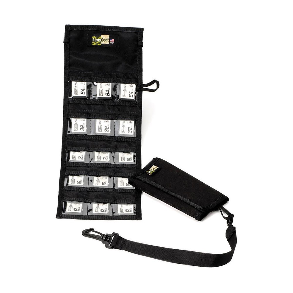 LensCoat SD15 Memory Wallet, Black #MWSD15BK