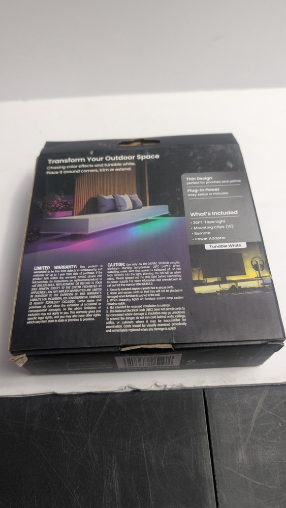 Feit Electric Chasing LED Tape Light 20FT Color Changing Tunable White + Remote