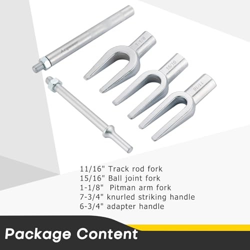 Pickle Fork Ball Joint Separator Set | 5PCS Pickle Fork Tool Set, Ball Red