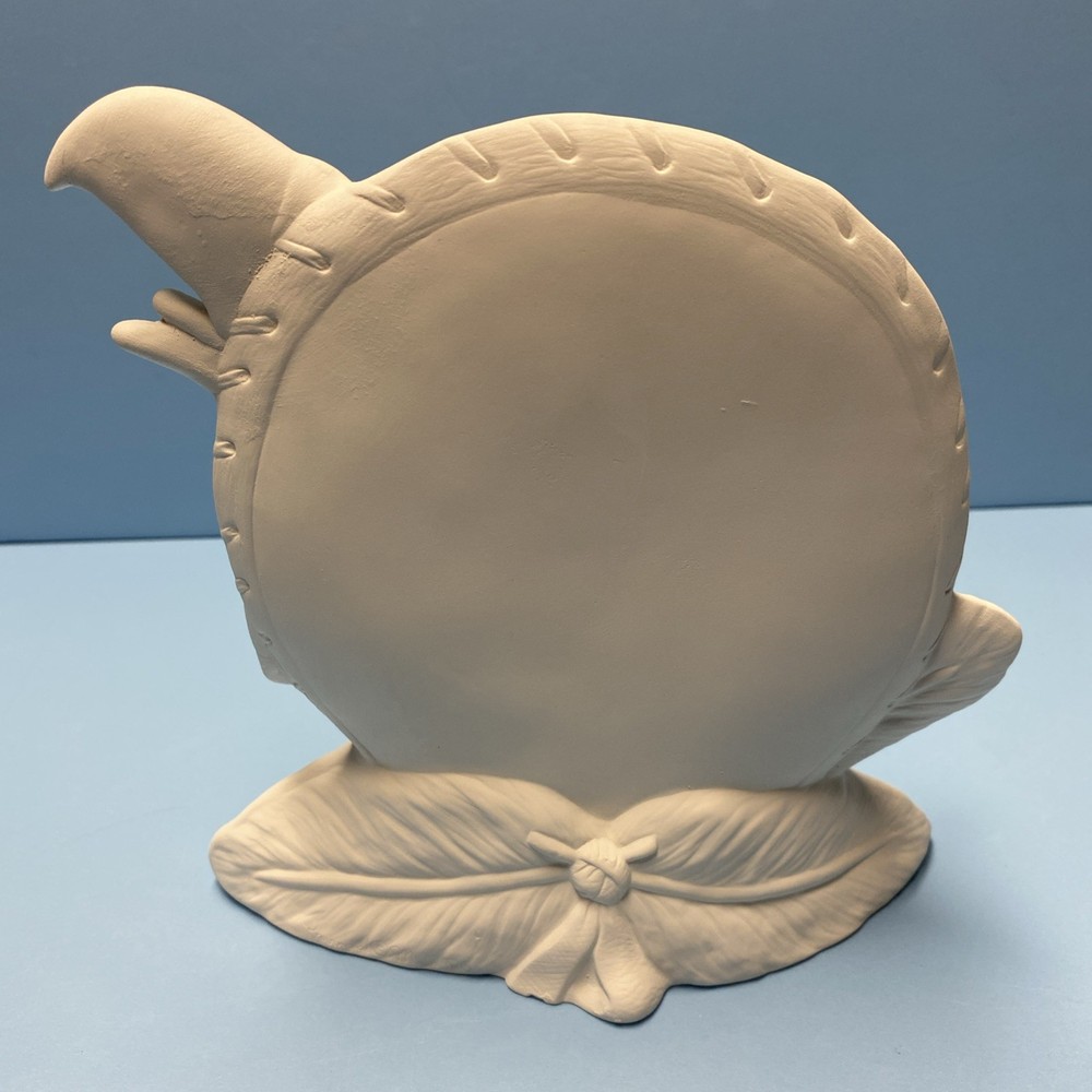 Ceramic Bisque Eagle Shield With Feathers Ready To Paint.Would Make Great Gift
