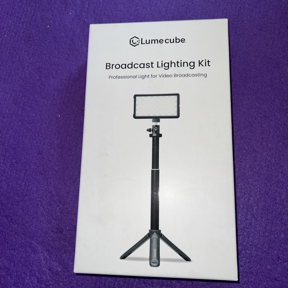 LUMECUBE LC-BLK Broadcast Lighting Kit Professional Video Light Open Box