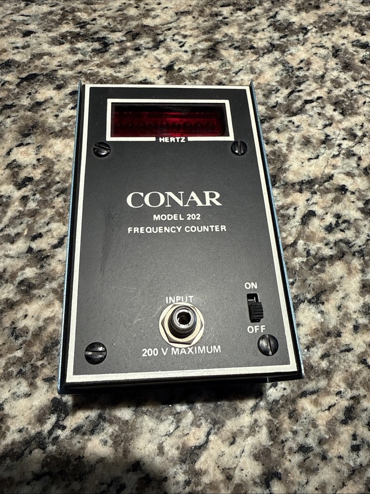 Pristine Vintage Conar Model 202 Frequency Counter Kit No Leads Untested