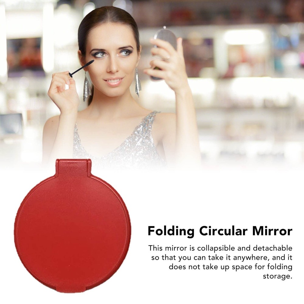 Fdit Single Sided Folding Circular Mirror, Lightweight Compact Cosmetic Pocke...