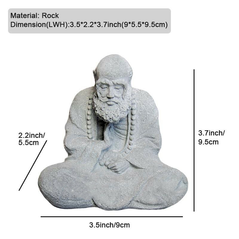 Creative Aquarium Decorations Bodhidharma Buddha Statue Fish Tank Decor Statue