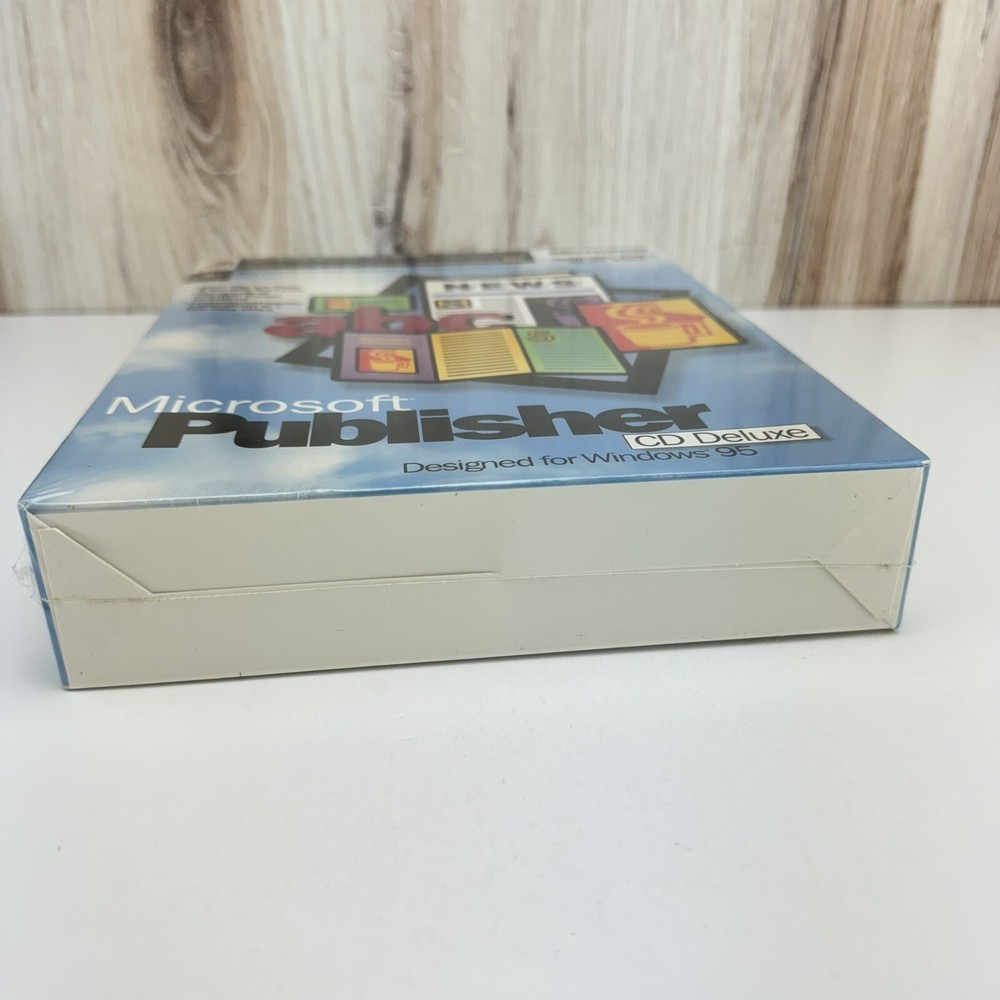 Microsoft Publisher CD Deluxe Windows 95 PC Big Box Software CDROM NEW SEALED