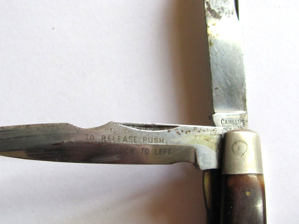 3 OLDER CAMILLUS POCKET KNIVES 2 LINEMAN VERSION