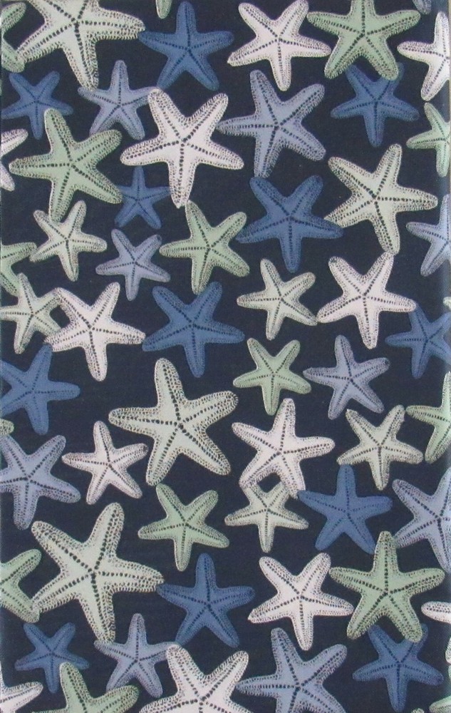 Starfish Montage Vinyl Flannel Back Tablecloth - Various Sizes