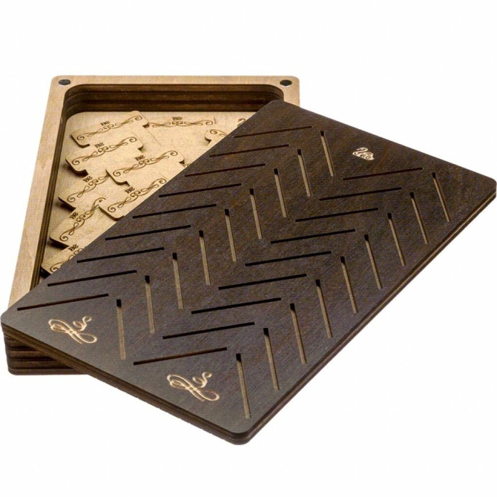 Plywood Needlework Box + 38 spools Needlework Organizer Thread/Floss organizer