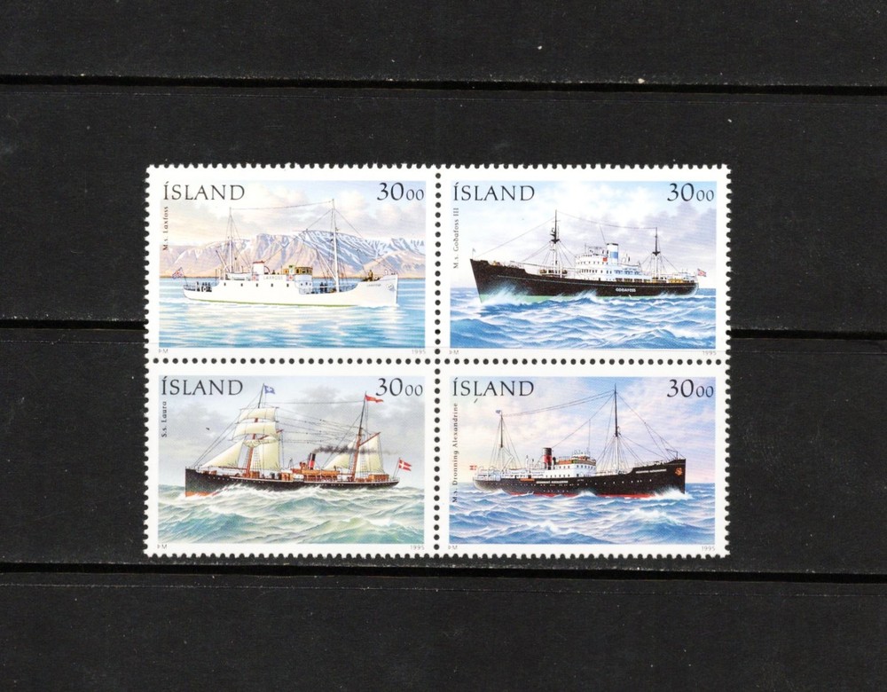 T0626   Iceland  1995   ships   BLOCK   MNH