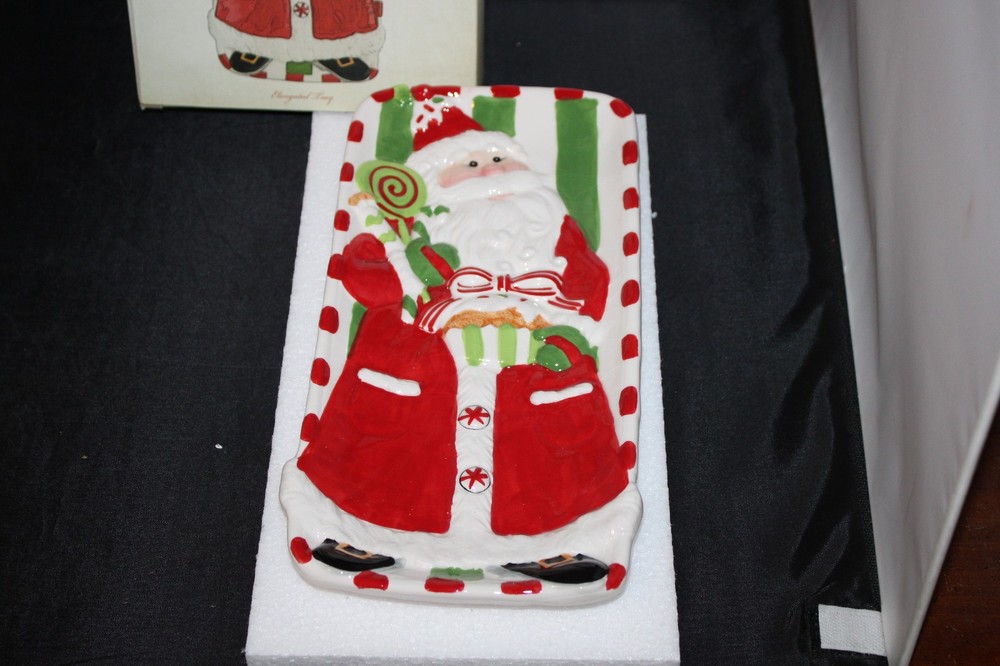 Fitz and Floyd Christmas Confections Elongated Tray, EUC