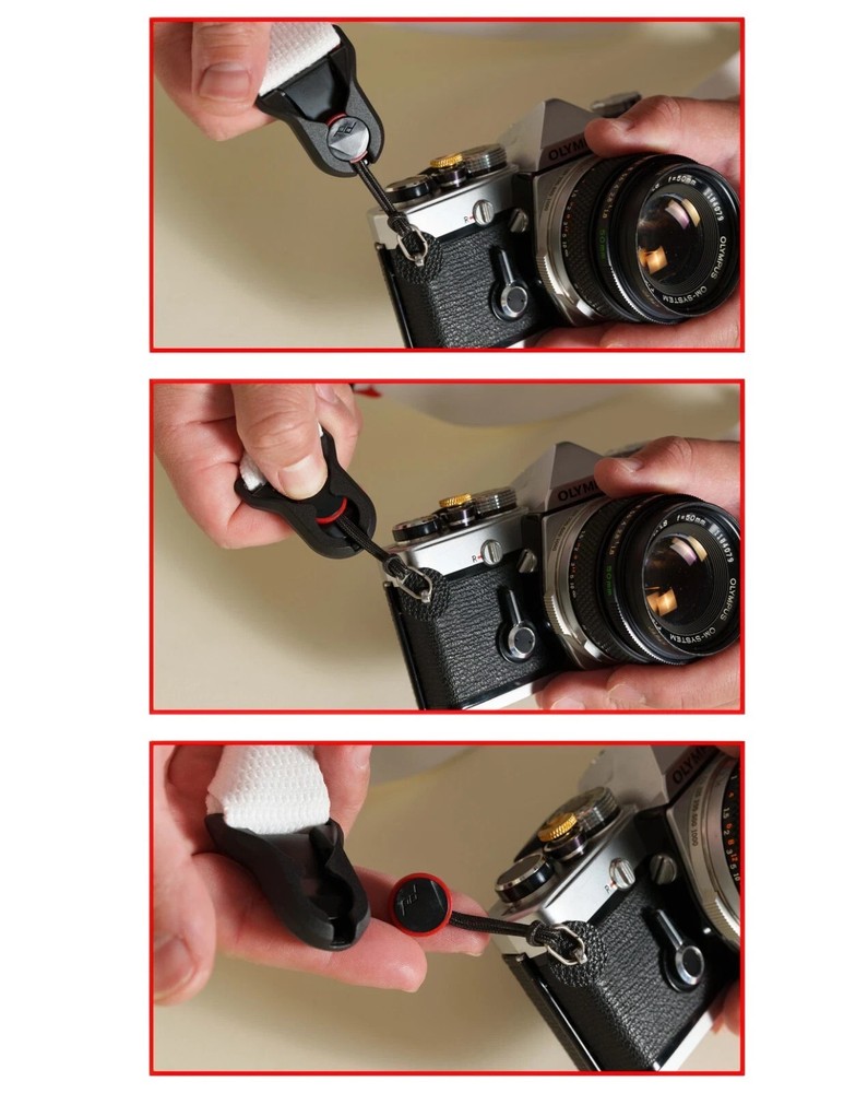 Grey Adjustable Camera Neck Strap w/ Peak Design Anchor