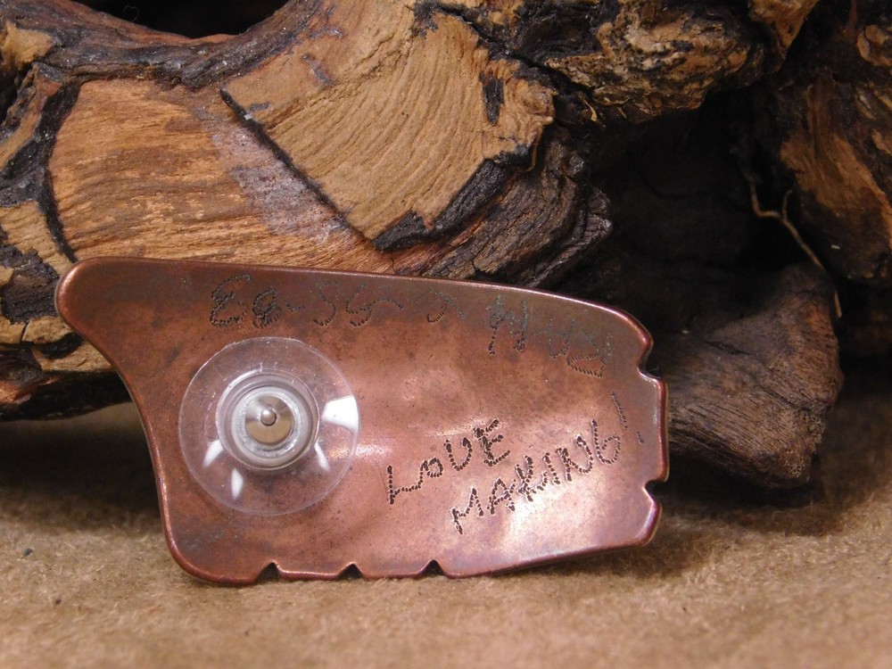 Vintage Copper Sterling Silver Overlay Post Earrings