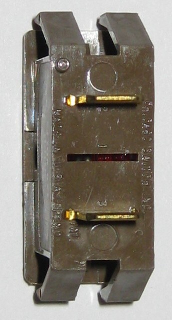 Red Rectangular Panel Mount Indicator Light - 125V - 0.25" Terminals - Chicago