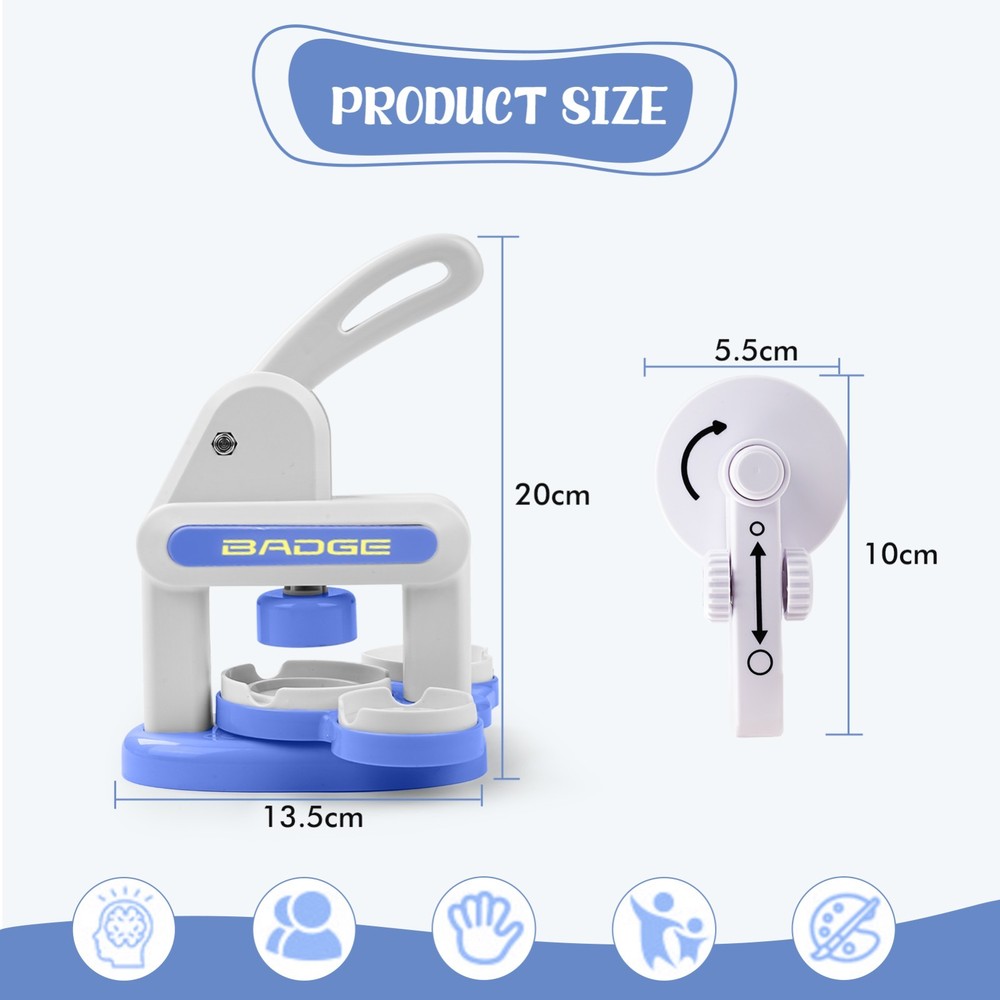 Button Pin Maker Machine for Small Business DIY Crafts Button Press Kit US