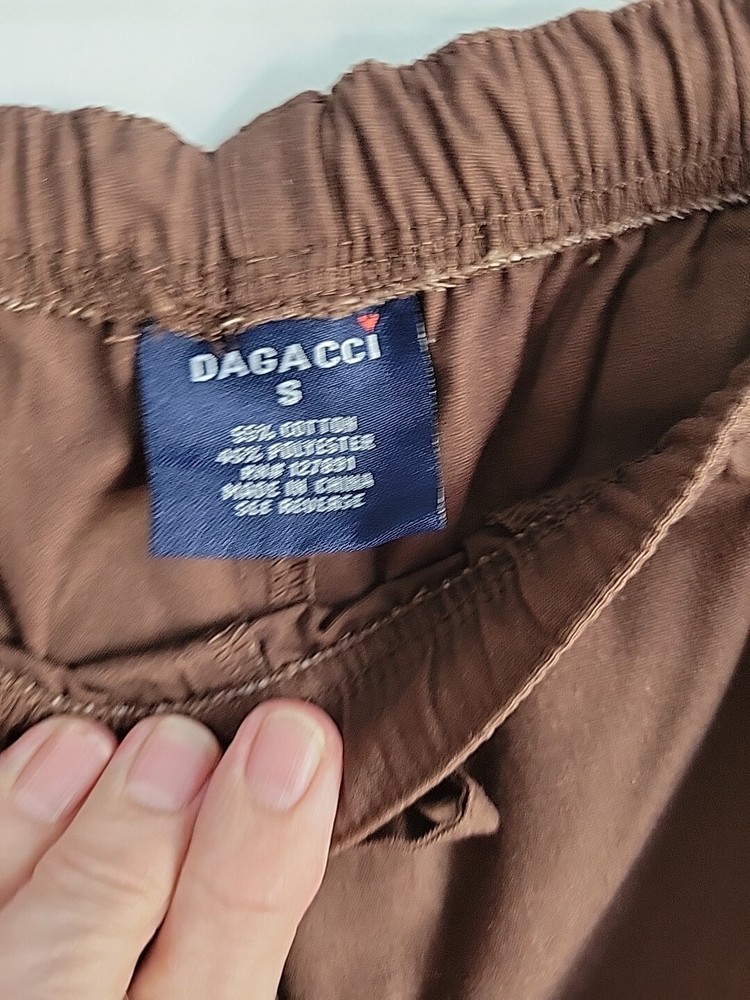Dagacci Scrubs Top and Bottom Pants Set Brown Women's Small