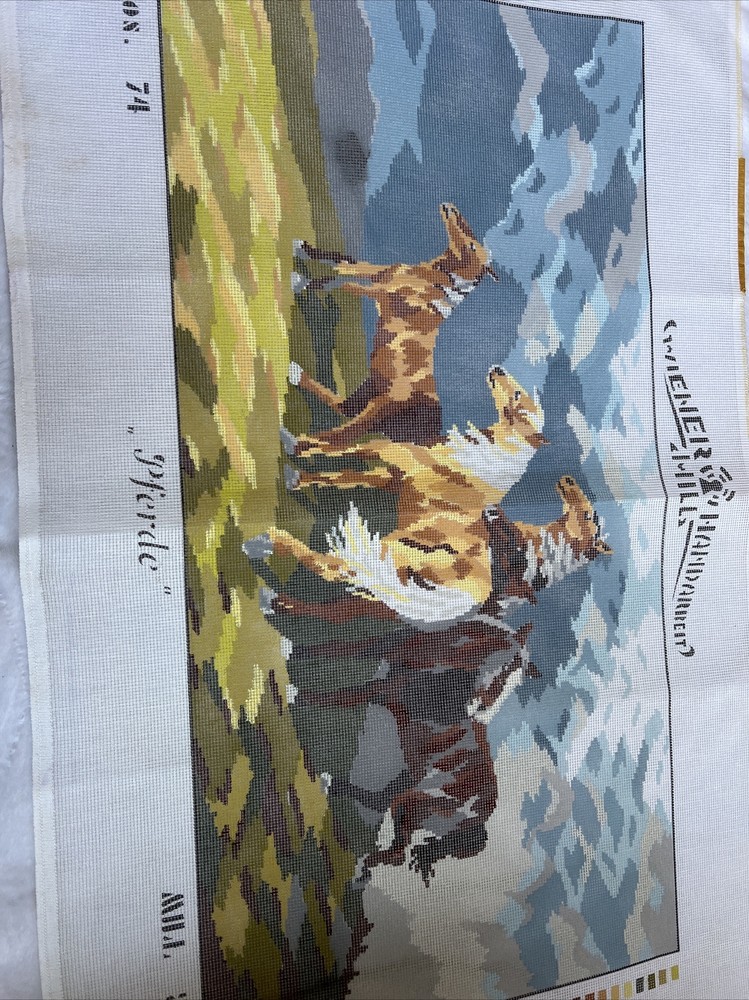 needlepoint canvas handpainted