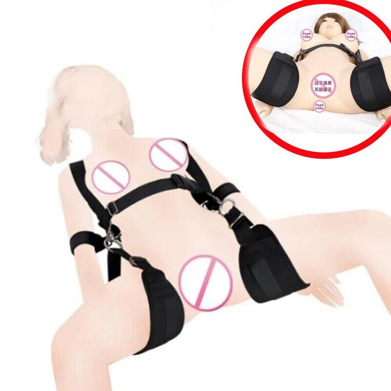 M-Shape Spreader Thigh Cuffs Binding Position Aid Open Leg Restraint Strap