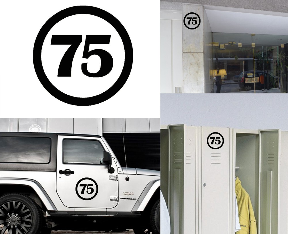Number 75, Sticker Vinyl Version v1
