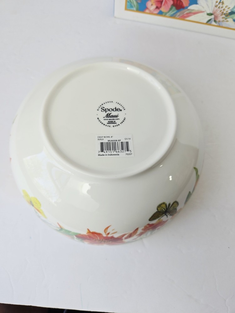 Spode Maui bowl tropical pattern New Deep Bowl