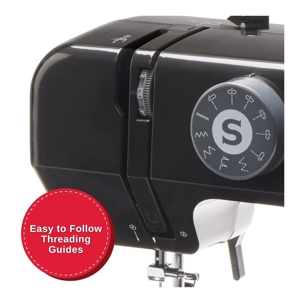 SINGER M1000 Mending Machine 32 Stitch Applications LED Light (Black)