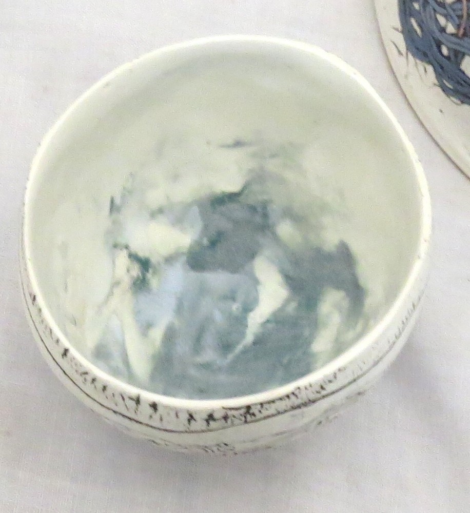 Romilla Batra Pottery Teapot & Two matching Cups