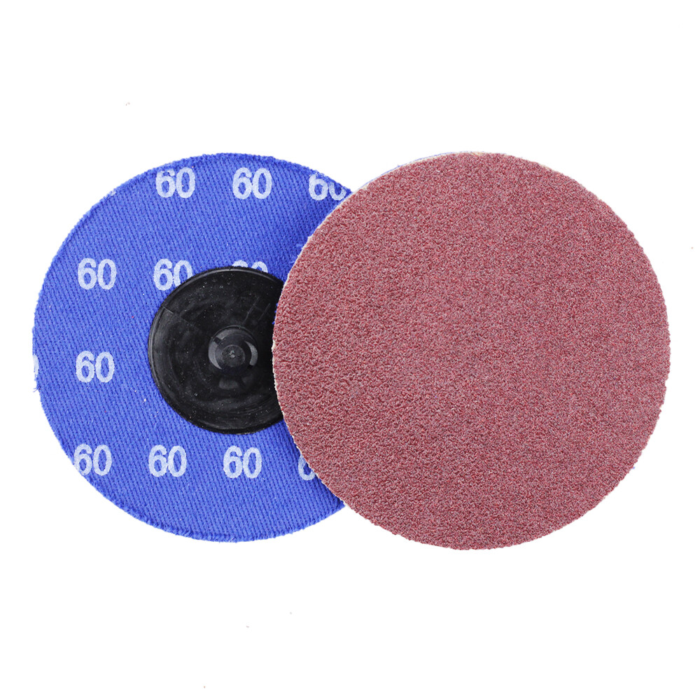 200 Pack - 3" 60 Grit A/O Quick Change Sanding Disc Black Hawk, Type R Roloc
